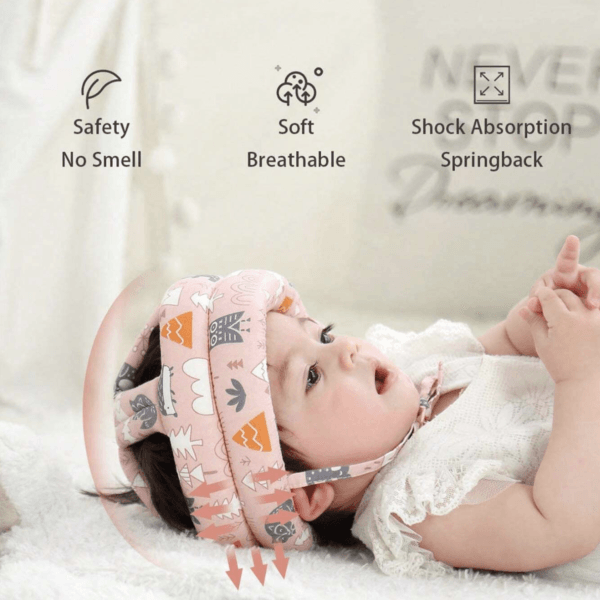 Casco de Seguridad para Bebés - Protección Total y Comodidad, rosado